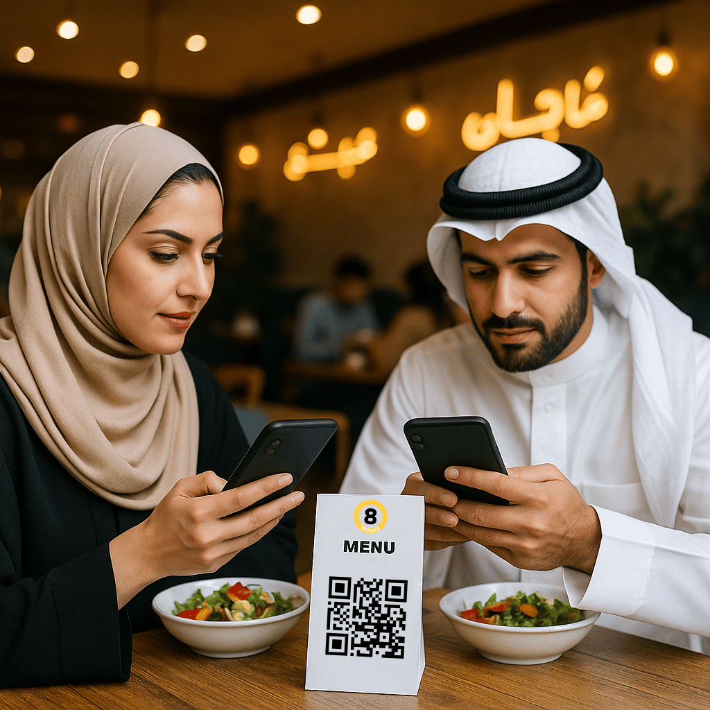 مطعم حديث مع طلب QR